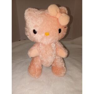 Rare 2004 Sanrio‎ Hello Kitty Plush Peach Poseable 10 Inch